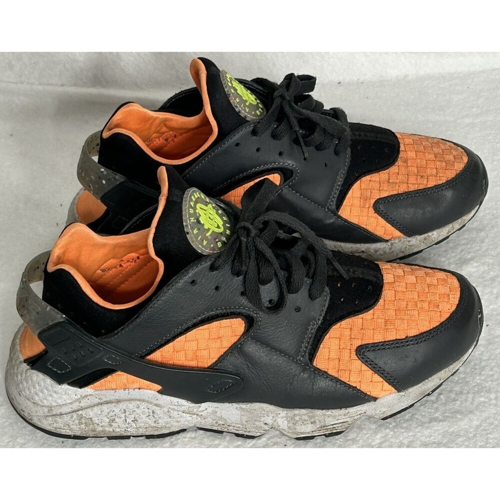 Nike Air Huarache Crater Premium Black Atomic Orange DQ5013-001 Mens Size 10 - Picture 3 of 8